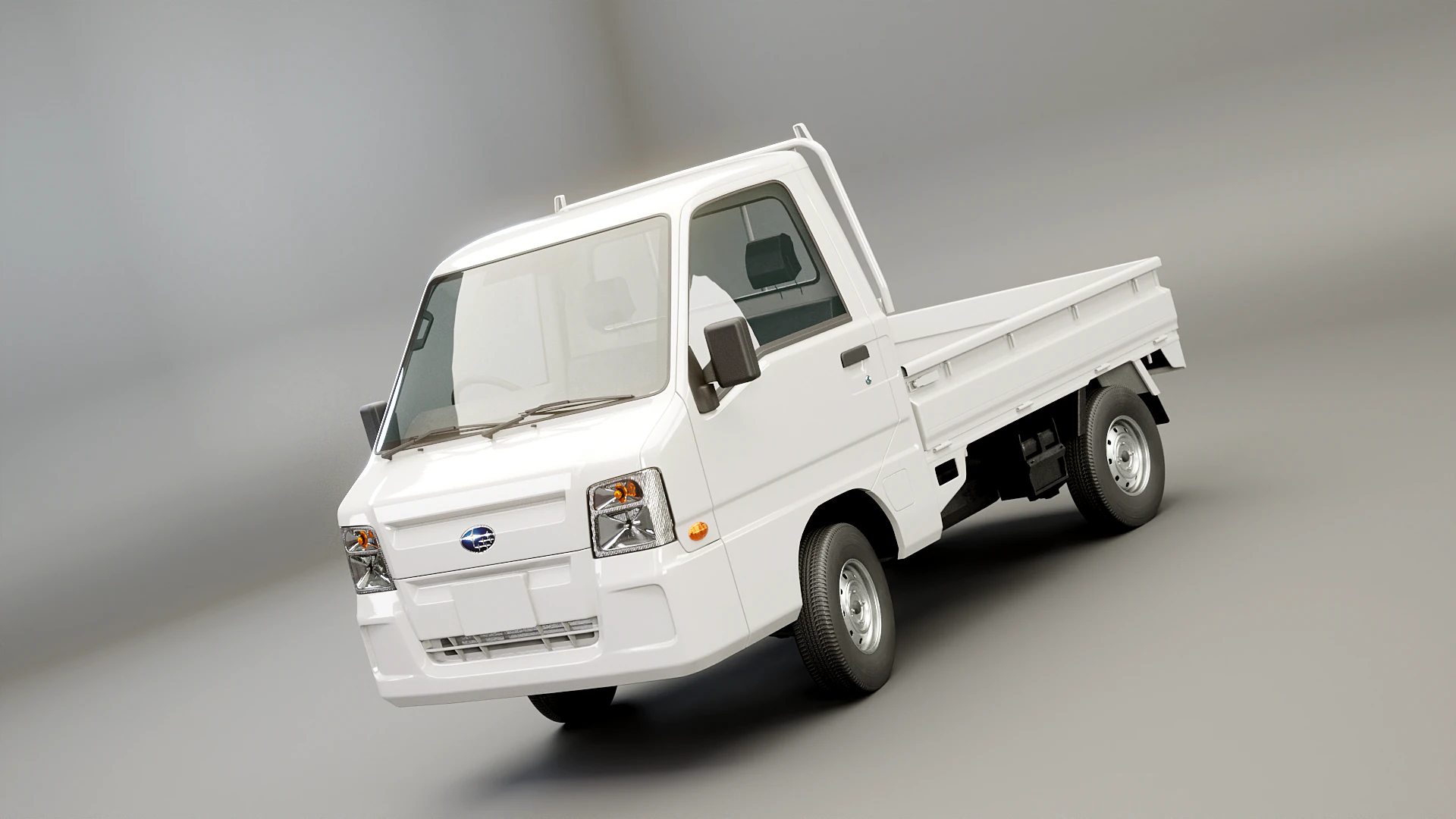 Subaru Sambar 2011 Kei Truck 3D Model .c4d .max .obj .3ds .fbx .stl .blend