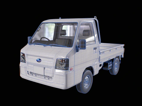 Subaru Sambar 2011 Kei Truck 3D Model