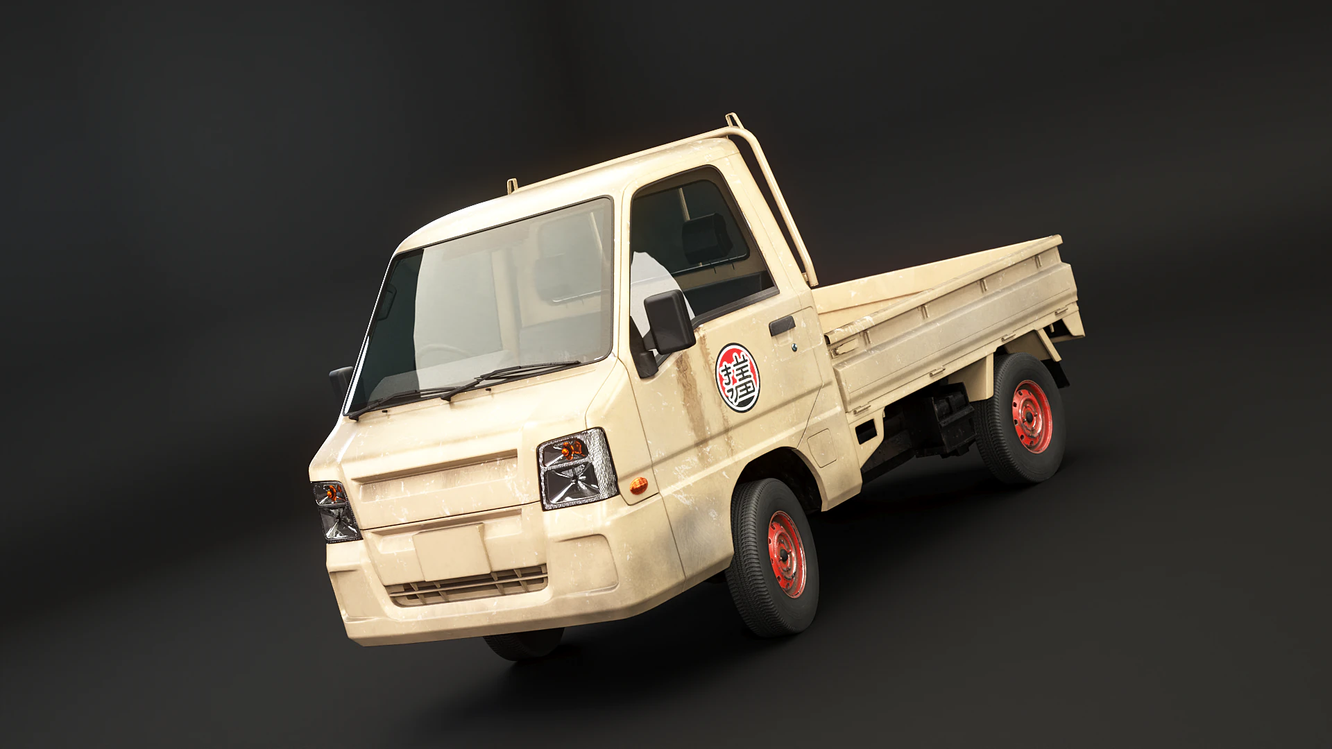Subaru Sambar 2011 Kei Truck usato Modello 3D .c4d .max .obj .3ds .fbx .stl .blend 
