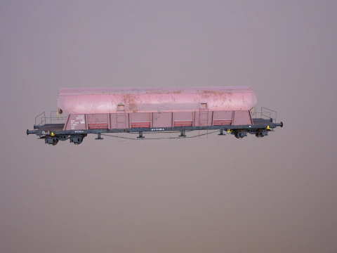 Vagone ferroviario per carichi sfusi Tadds arrugginito Modello 3D