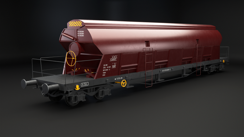 Vagone ferroviario per carichi sfusi Tadds arrugginito Modello 3D .c4d .max .obj .3ds .fbx .stl .blend 