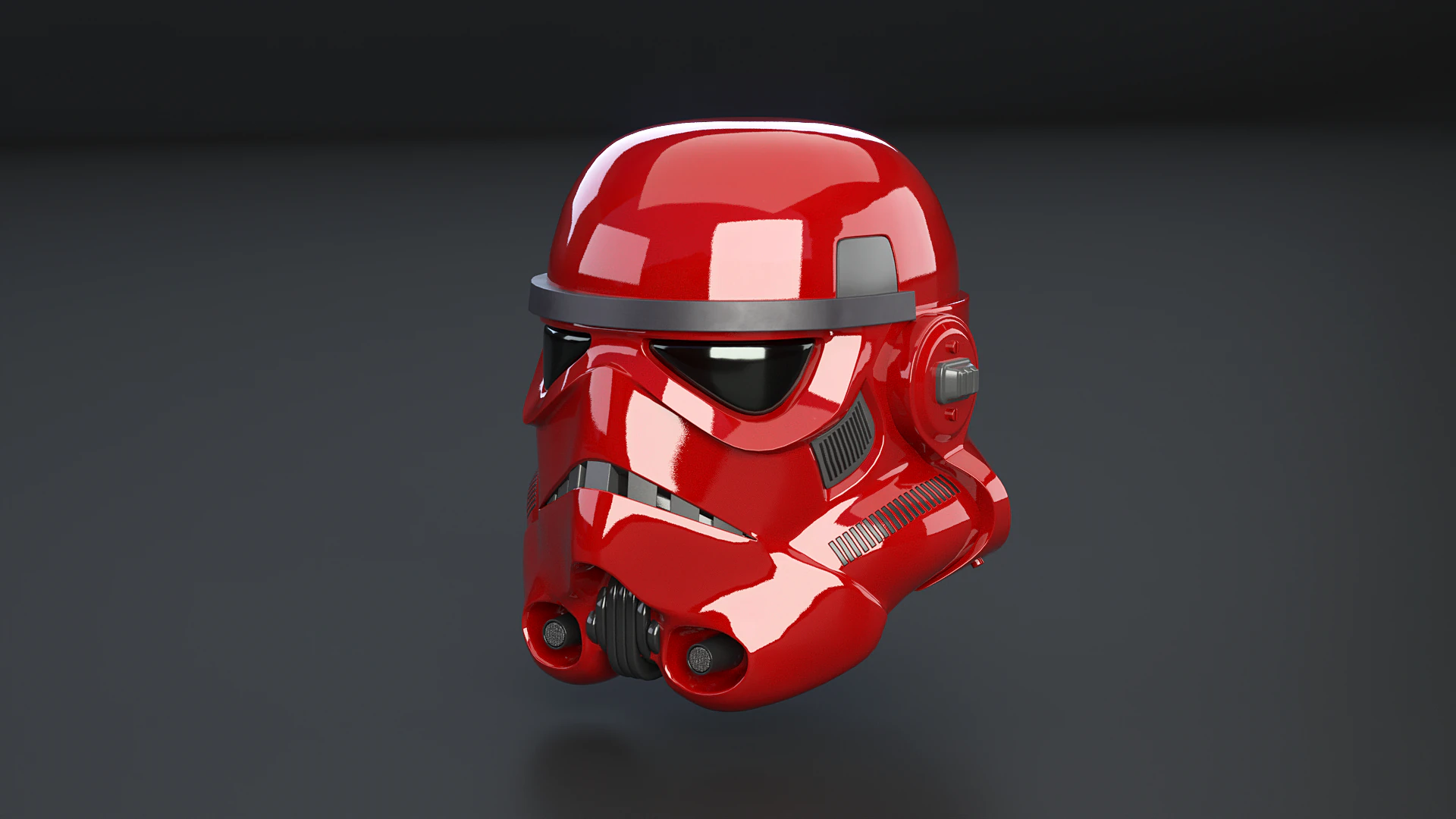Stormtrooper Red Helmet 3D Model .c4d .max .obj .3ds .fbx .stl .blend 