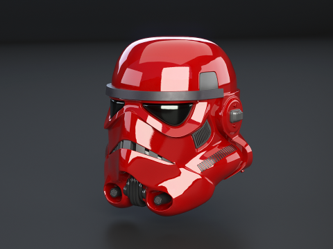 Casco rosso da Stormtrooper Modello 3D