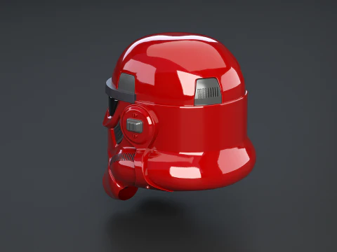 Stormtrooper Red Helmet 3D Model