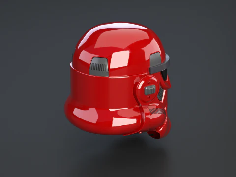 Stormtrooper Red Helmet 3D Model