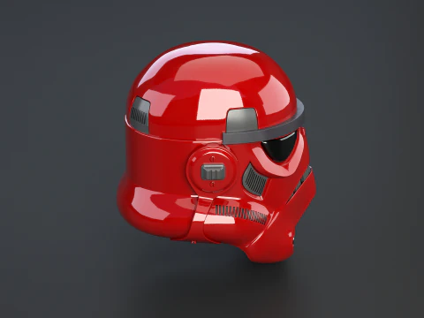 Stormtrooper Red Helmet 3D Model