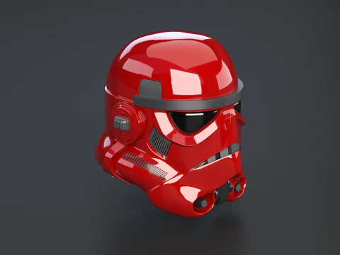 Stormtrooper Red Helmet 3D Model