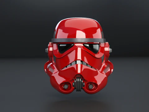 Stormtrooper Red Helmet 3D Model