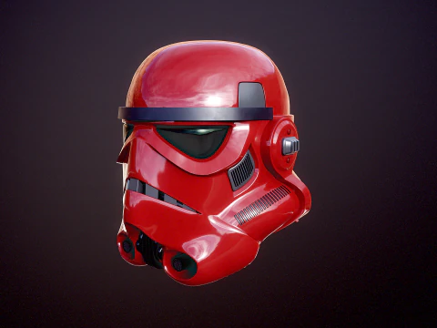 Stormtrooper Red Helmet 3D Model