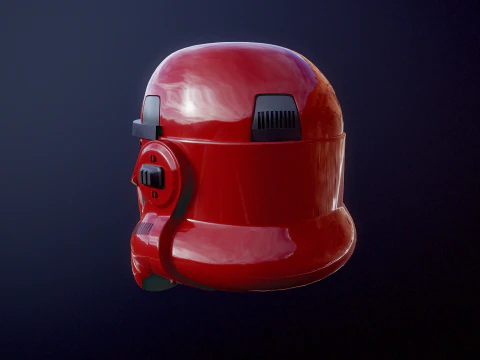 Stormtrooper Red Helmet 3D Model