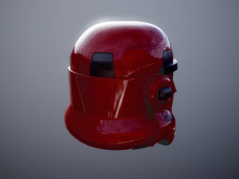 Stormtrooper Red Helmet 3D Model