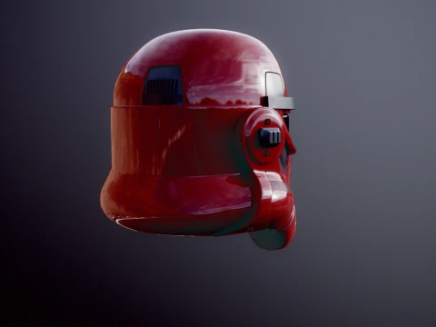 Stormtrooper Red Helmet 3D Model