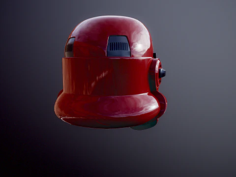 Stormtrooper Red Helmet 3D Model