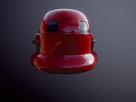 Stormtrooper Red Helmet 3D Model