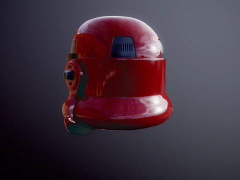 Stormtrooper Red Helmet 3D Model