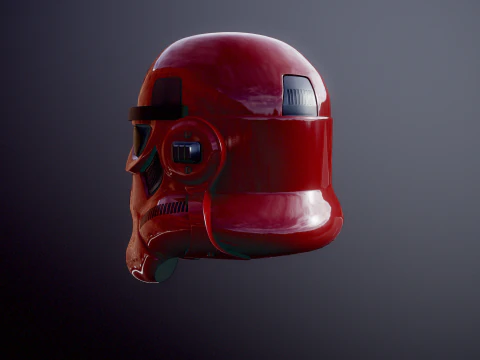 Stormtrooper Red Helmet 3D Model