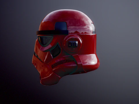 Stormtrooper Red Helmet 3D Model