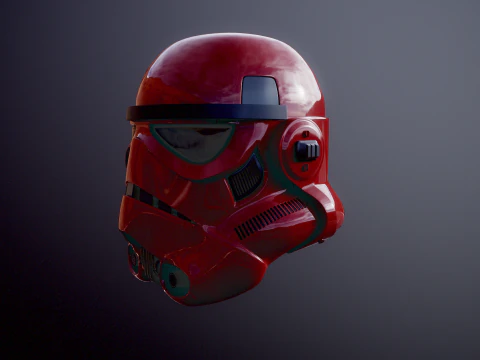 Stormtrooper Red Helmet 3D Model