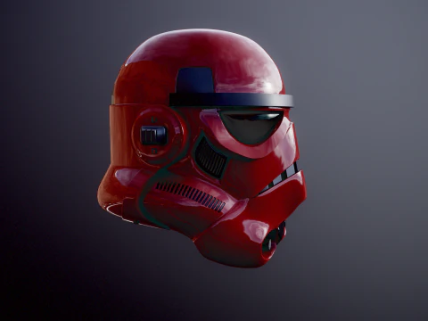 Stormtrooper Red Helmet 3D Model