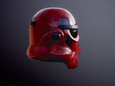 Stormtrooper Red Helmet 3D Model