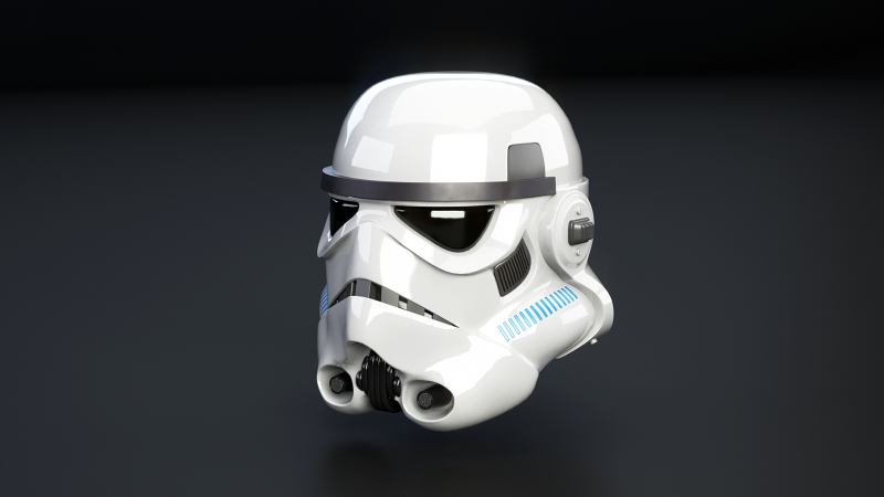 Stormtrooper witte helm 3D Model .c4d .max .obj .3ds .fbx .stl .blend 