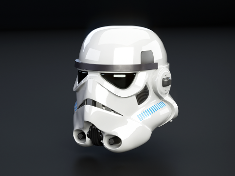 Casco bianco da Stormtrooper Modello 3D