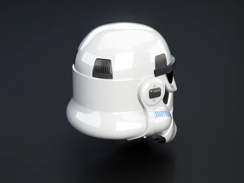 Stormtrooper White Helmet 3D Model