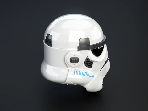Stormtrooper White Helmet 3D Model