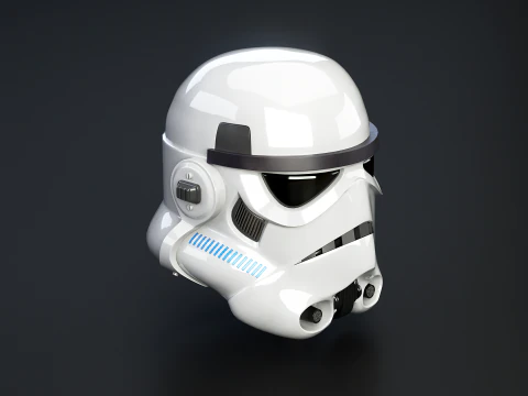 Stormtrooper White Helmet 3D Model