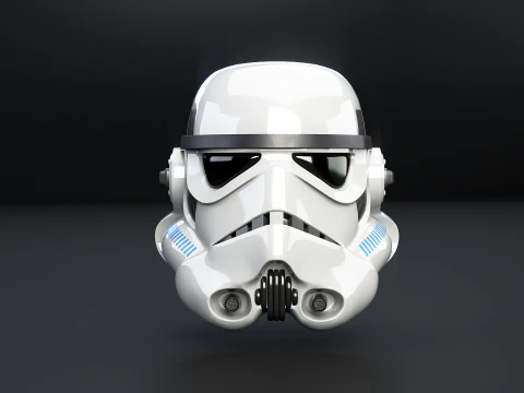 Stormtrooper White Helmet 3D Model