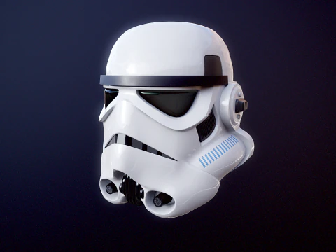 Stormtrooper White Helmet 3D Model