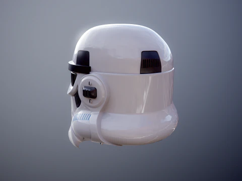 Stormtrooper White Helmet 3D Model