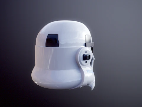 Stormtrooper White Helmet 3D Model