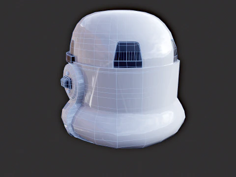 Stormtrooper White Helmet 3D Model