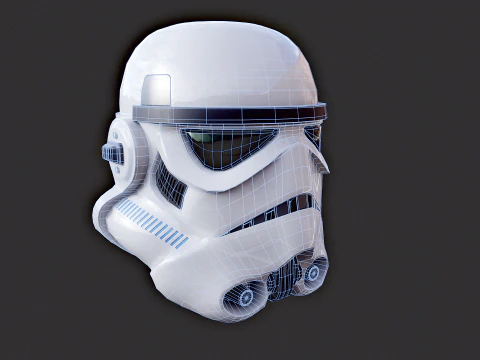 Stormtrooper White Helmet 3D Model