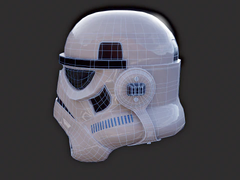 Stormtrooper White Helmet 3D Model