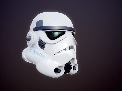 Stormtrooper White Helmet 3D Model