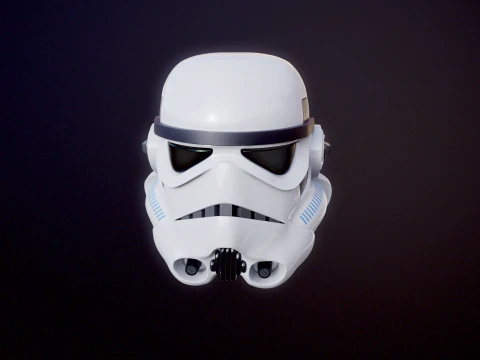 Stormtrooper White Helmet 3D Model