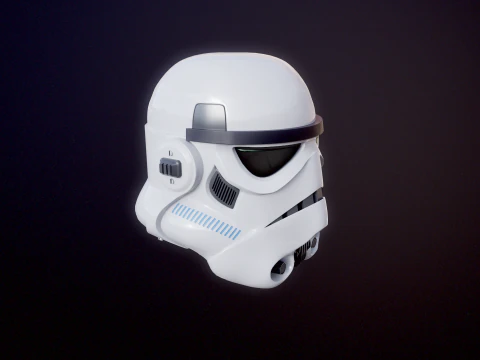 Stormtrooper White Helmet 3D Model