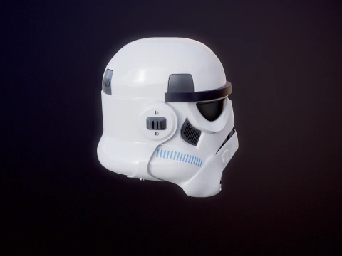 Stormtrooper White Helmet 3D Model