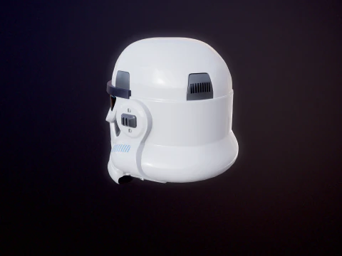 Stormtrooper White Helmet 3D Model
