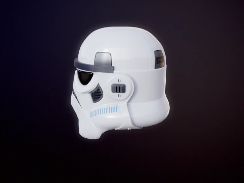 Stormtrooper White Helmet 3D Model