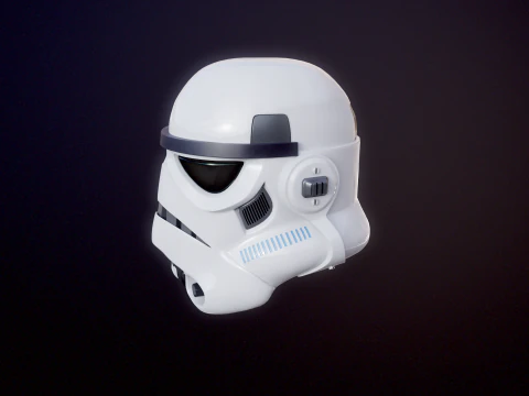 Stormtrooper White Helmet 3D Model