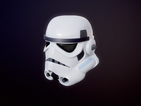 Stormtrooper White Helmet 3D Model