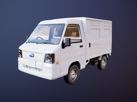 Subaru Sambar 2011 Panel Van 3D Model