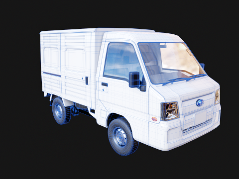 Subaru Sambar 2011 Panel Van 3D Model