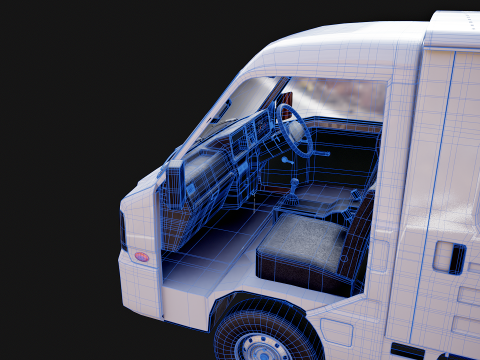 Subaru Sambar 2011 Panel Van 3D Model