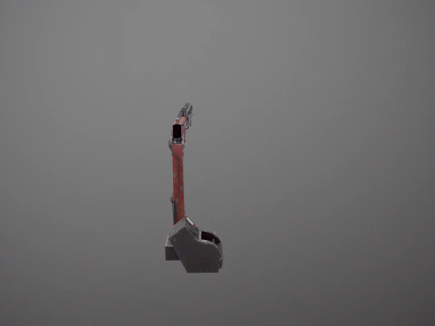 Old Small Truck-Mounted Crane 3D Model