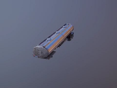 Vecchio rimorchio del semi-camion dell'autocisterna Modello 3D