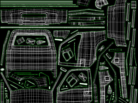 Subaru Sambar Kei Camion UT Modello 3D